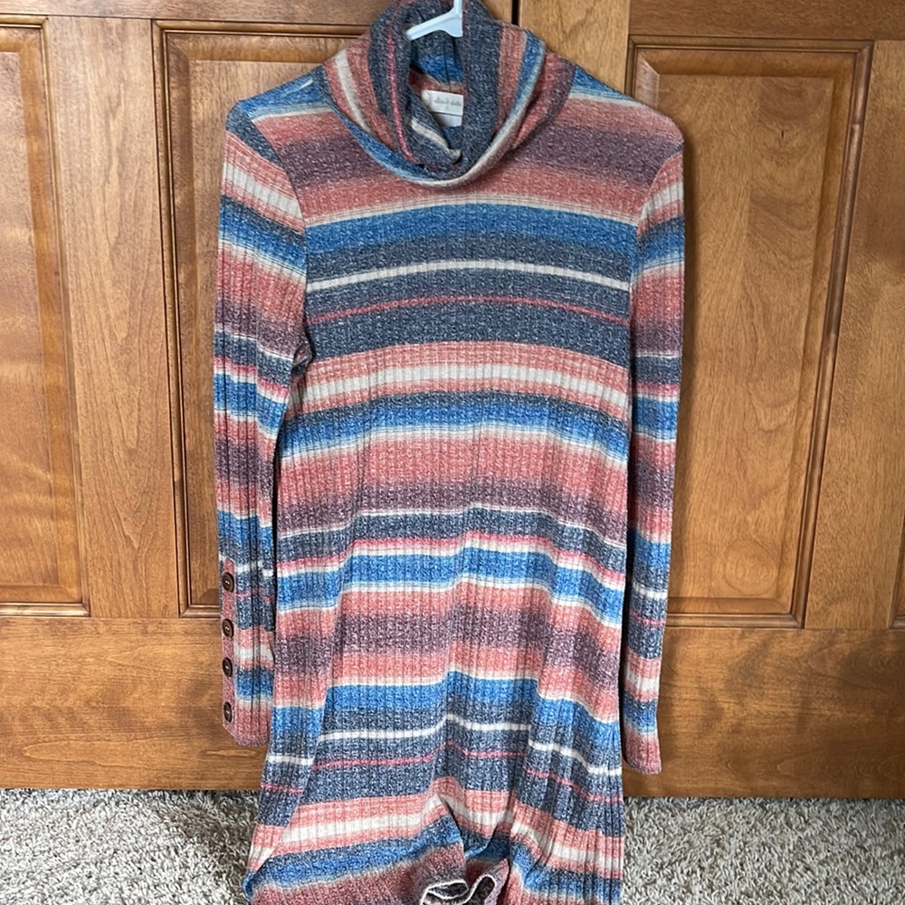 Altard State Turtle-Neck Sweater Dress - Small